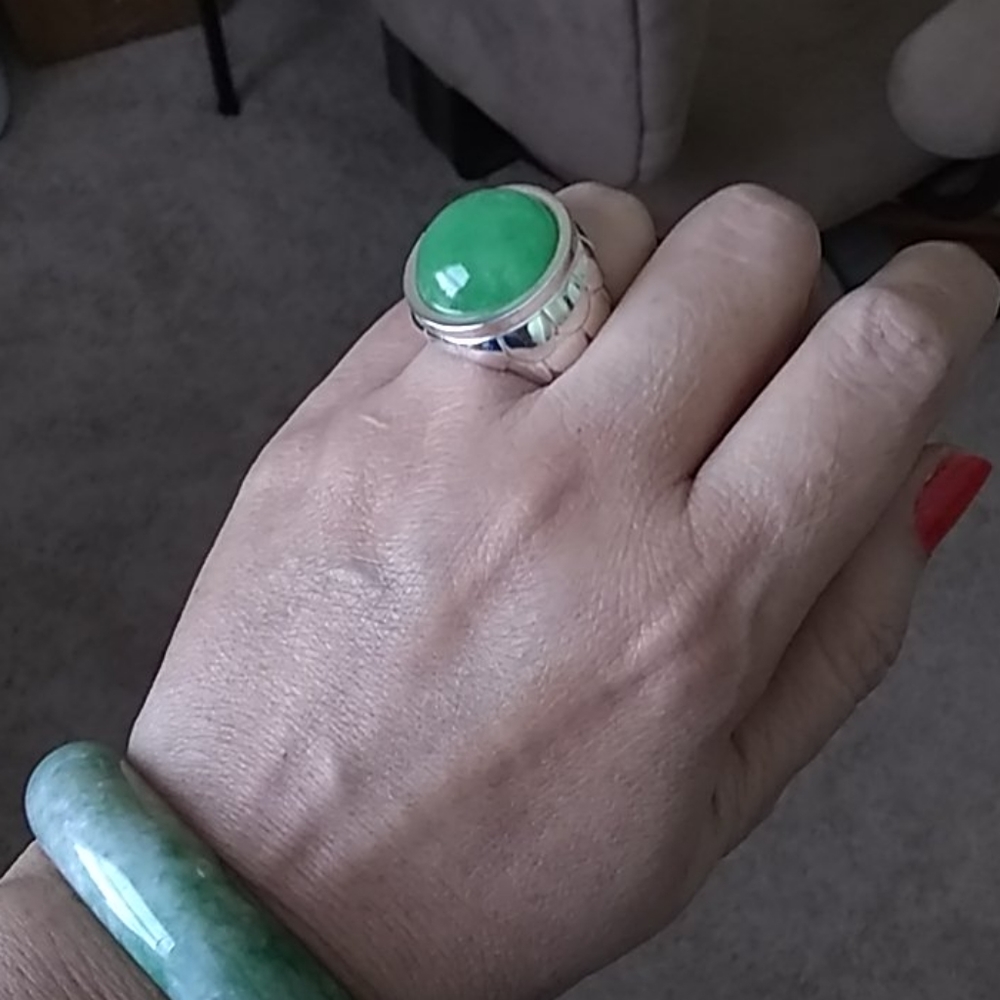 Mermaid Genuine Jade Ring
